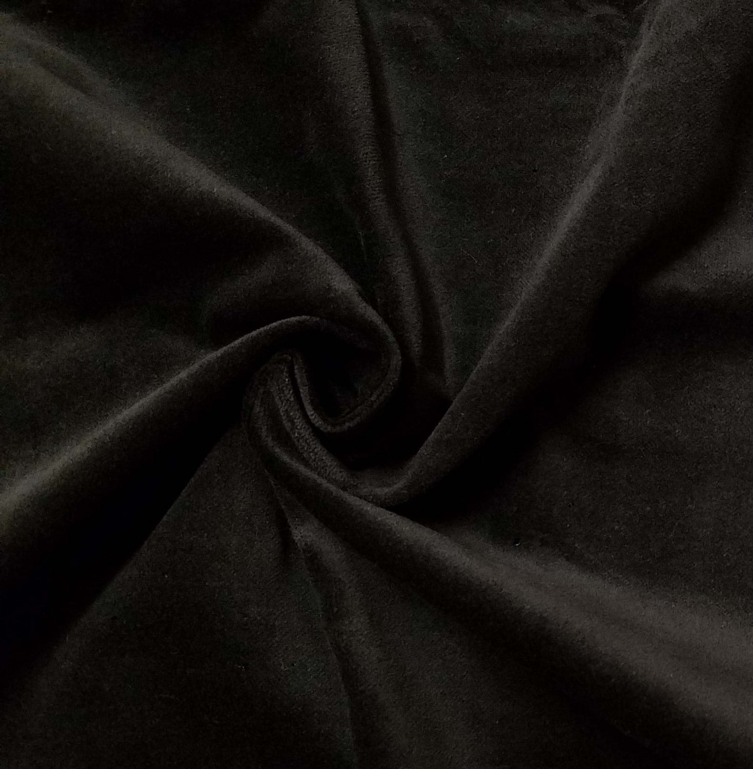 Quality Solid Black 100% Cotton Velvet Velour Fabric for - Etsy