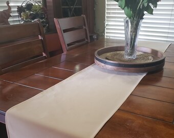 Runner Da Tavola In Velluto Morbido Beige 36x200 Cm: Elegante Per Matrimoni, Natale E Decorazione Casa