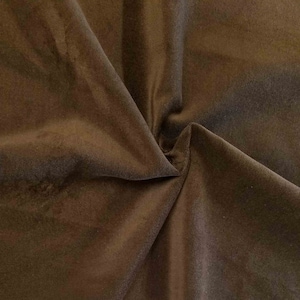 Luxury Brown 100% Cotton Velvet Velour Fabric for Upholstery Heavy Weight Curtain Drapery Quality Velvet Material Sold by the Yard 54&quot; Wide