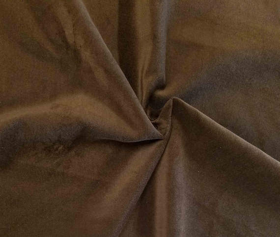 Luxury Brown 100% Cotton Velvet Velour Fabric for Upholstery Heavy Weight Curtain Drapery Quality Velvet Material Sold by the Yard 54" Wide