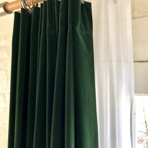 Dark Forest Green Flocked Velvet Fabric for Upholstery Packaging Crafts Curtain Drapery Quality Material Sold Per Yard 54 inch Wide Sale image 9