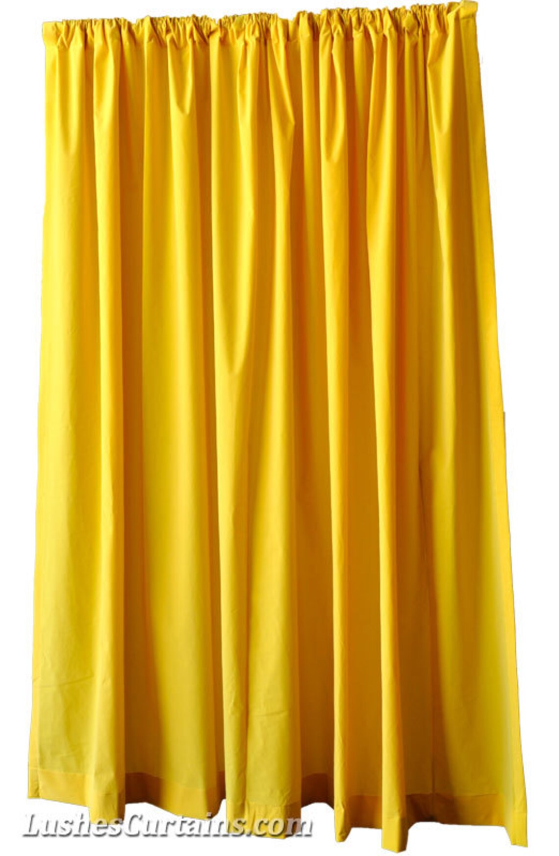 Bright Solid Yellow Velvet Curtain 96 Inch High Long Panel - Etsy