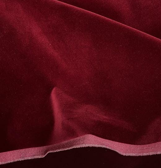 Luxus Solid Burgund Farbe 100% Baumwolle Samt Velour Stoff für Polster Dicke Vorhang Vorhang Sofa DIY Verkauft lose Lagerware 54 "Breite