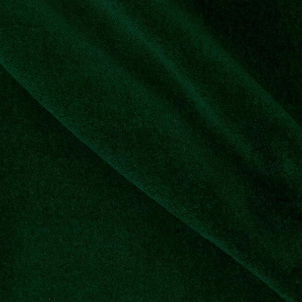 Dark Forest Green Flocked Velvet Fabric for Upholstery Packaging Crafts Curtain Drapery Quality Material Sold Per Yard 54 inch Wide - Sale