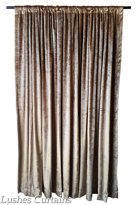 Gold 72 Inch Velvet Curtain Panel D Large Home Living Gold 72 Inch Velvet Curtain Panel D, 72 Inch Curtain Panels