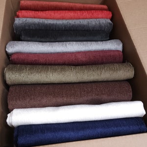 Heleboel 10 mixkleuren brandbehandeld polyester fluwelen stof yards off cuts-roll end restjes gordijn/gordijnen/ambachten/bekleding/naairesten