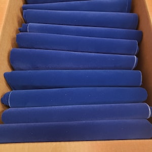 Lot von 10 Solid Royal Blau Beflockt Samt Stoff Meter weg Kürzungen-Rollende Scraps Polyester/Nylon Vorhang/Drapery/Handwerk/Polster Material