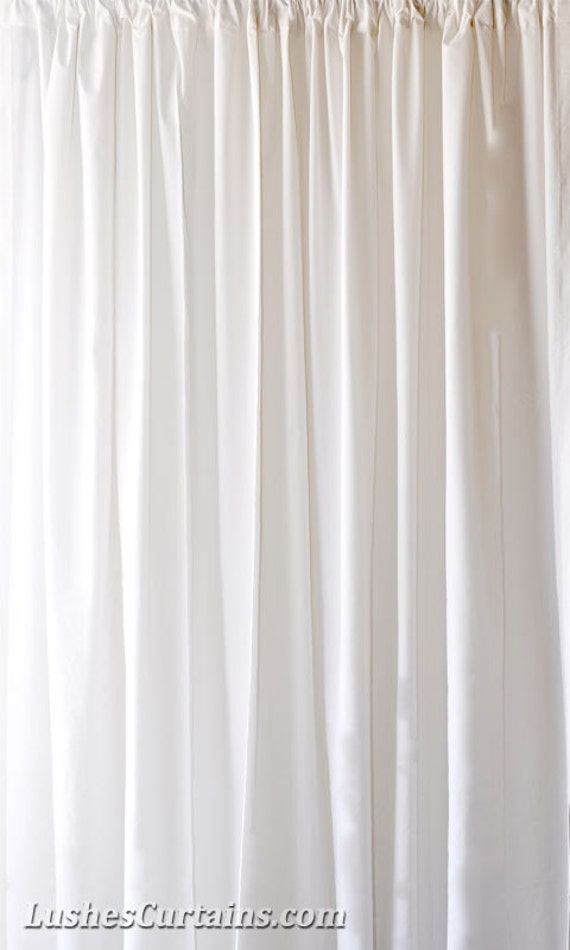 White Flocked Velvet 120 Inch H Curtain Long Panel Elegant Etsy