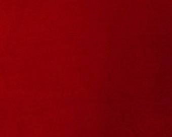 Luxury Quality Red 100% Cotton Velvet Velour Fabric for Upholstery Heavy Weight Thick Curtain Drapery Material Sold Per Yard 54 inch Wide