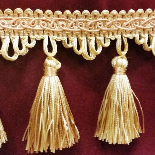 24 YARDS / ISABELLE 3 1/2 Beaded Tassel Fringe Trim / Etsy