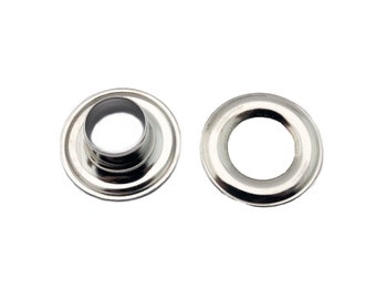 May include: Two silver metal eyelets for use in leather crafting or other DIY projects.