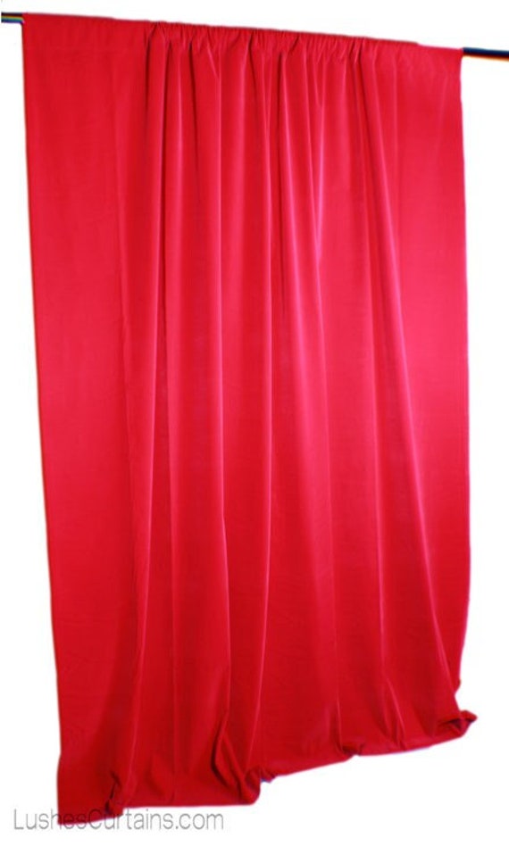 USED 6 ft w x 8 ft high Barbie Pink Fuchsia Flock Velvet Fabric Curtain/Drape Panel size 72 in wide x 96 inch Long w/4" Rod Pocket Top AS IS