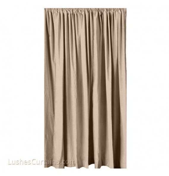 Cream Cotton Velvet Curtain Panel 108 Inch Long Elegant High Cream Cotton Velvet Curtain Panel 108, 108 Inch Long Curtains