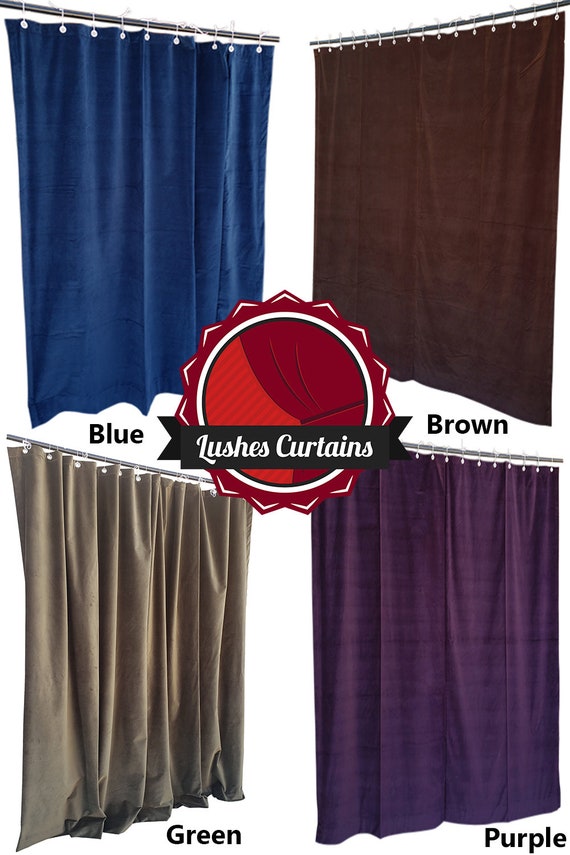 Yellow 108"H Velvet Curtain Panel w/Grommet Top Eyelets Window