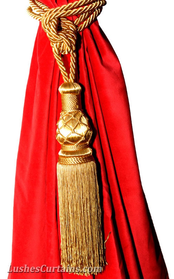 Gold Antique Gold 11/" Tassel Tieback Rustic Gold Invidual