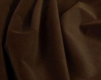 Wholesale Lot Brown Flocked Velvet Fabric for Upholstery / Sewing / Drapery Material Sold by the Roll / Bolt 50 yards at 54 inch Wide
