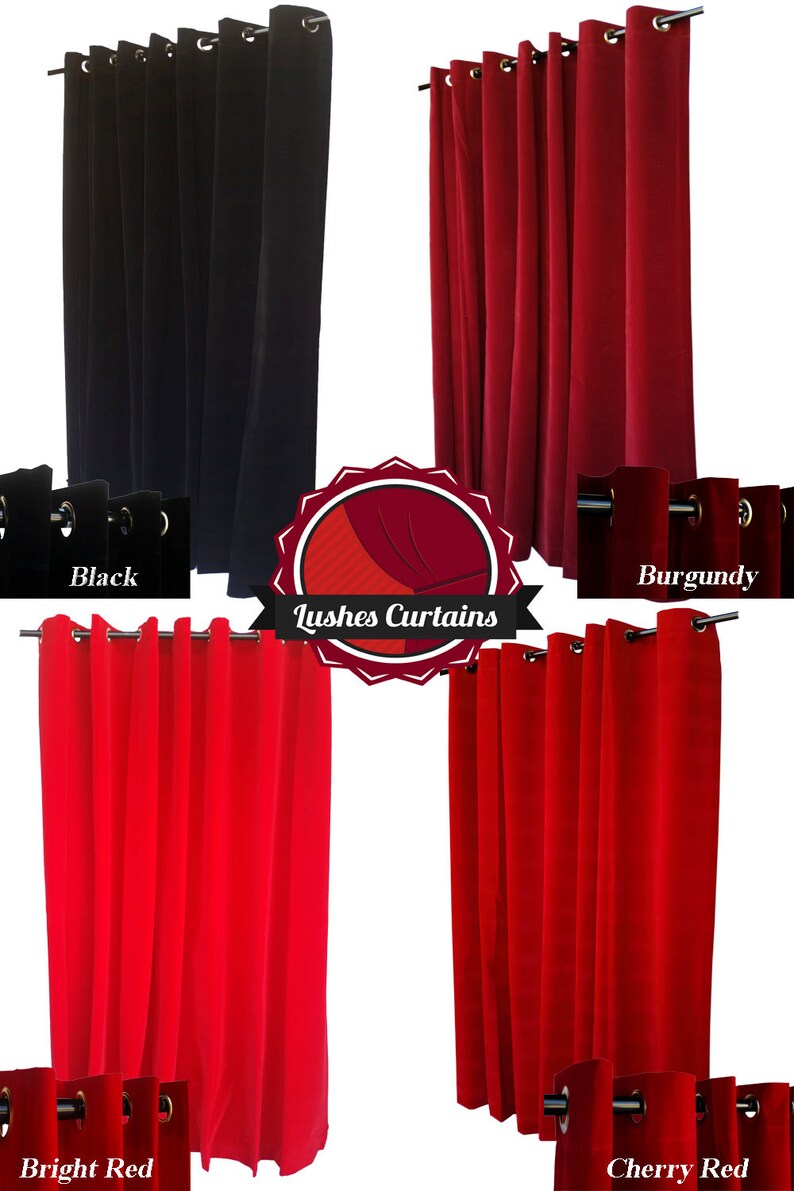 Navy Blue 96"H Velvet Curtain Panel w/Grommet Top Eyelets Window Treatment Drape Navy Blue 96"H Velvet Curtain Panel w/Grommet Top Eyelets Window Treatment Drape