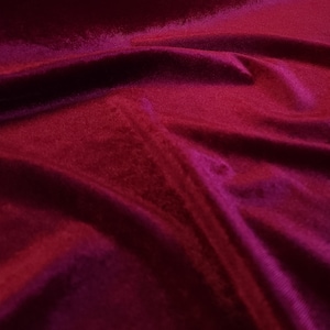 Burgundy Stretch Velvet Fabric Sold By the Yard Polyester/Spandex 60 inch Wide Tops, Dresses, Crafts, Costumes, Drapery, Curtains Upholstery