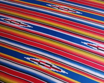 Native American Indian Navajo Tribal Inspired Print Fabric Style Bright Colors CDC Woven 100% Polyester Fabric Sold by the Yard 56 inch wide