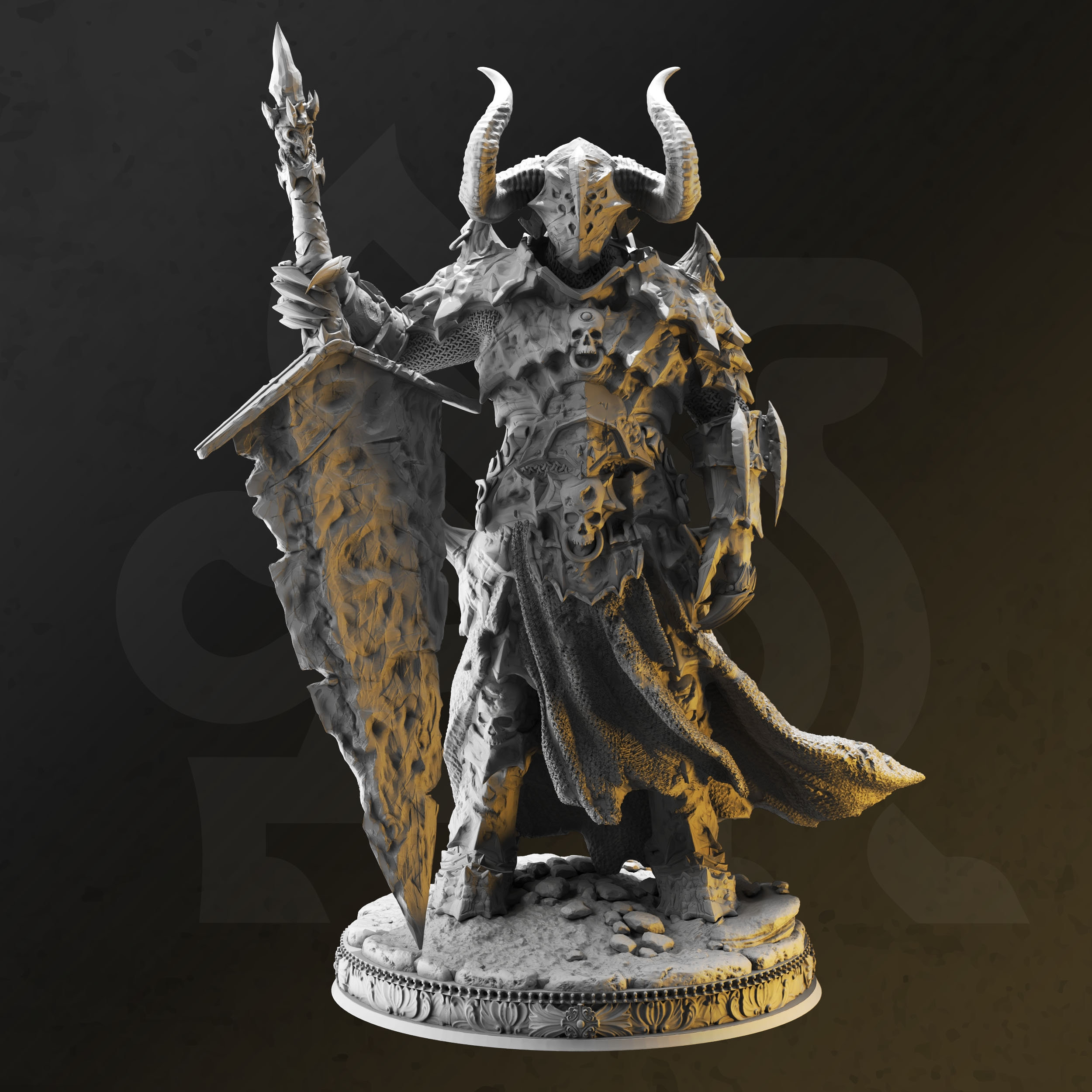 Reaper Bones ATHAK Undead Knight – Figurine 77408 – Jeux De Rôle Plateau