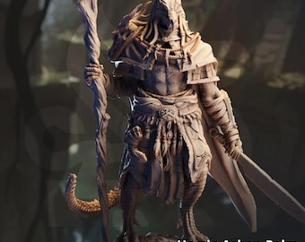 Miniatura de Guerreiro Druida Dragonborn