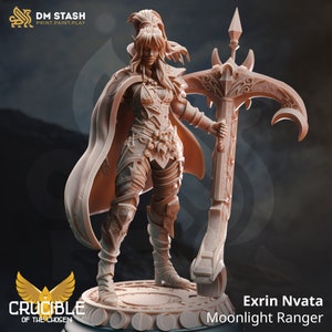 Female Elven Crossbow Ranger Miniature