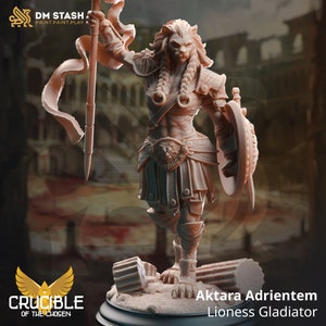 Female Leonin Gladiator Miniature
