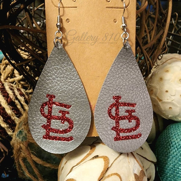 St. Louis Cardinals Replica leather earrings