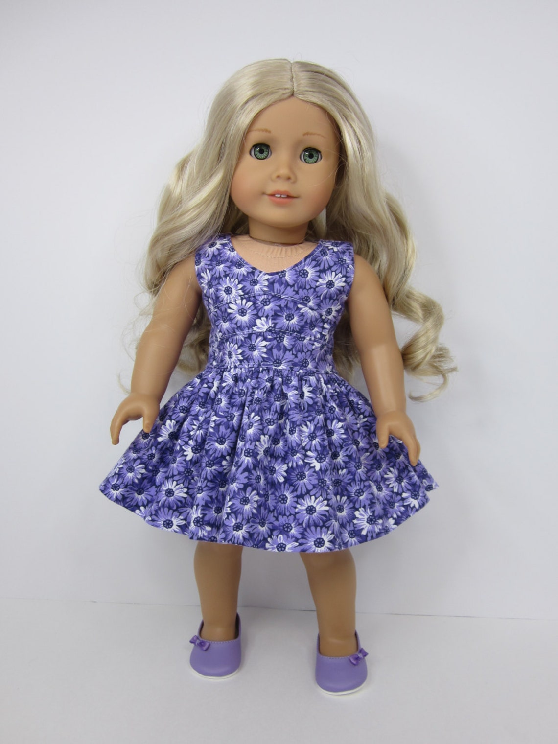 American Girl doll clothes Purple flowered Lisianthus Etsy
