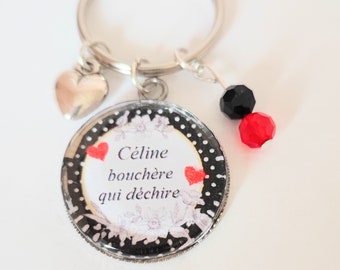 Customizable cabochon key ring