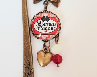 Bookmark cabochon mom of love