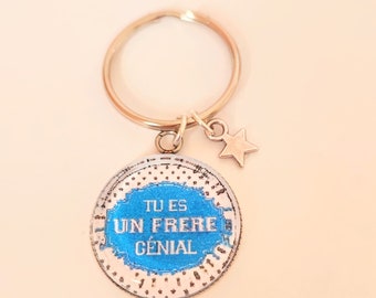 Cabochon key ring you are an awesome brother