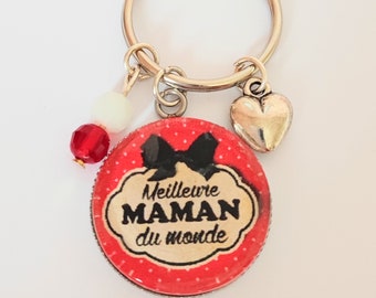 Cabochon key ring best mom in the world