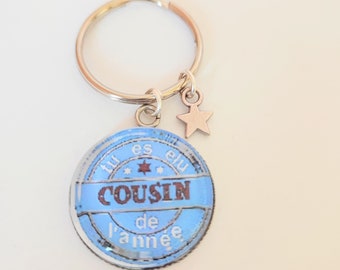 Cabochon key ring you are elected cousin of the year