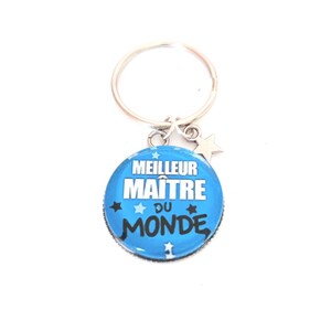 Mooie cabochon sleutelhanger, van de beste meester ter wereld, roestvrij staal.