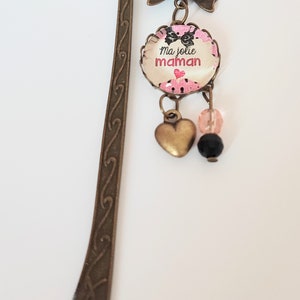 Cabochon bookmark my pretty mom. of love image 2