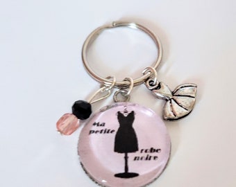 Cabochon key ring my little black dress