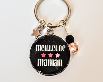 Best mom cabochon key ring