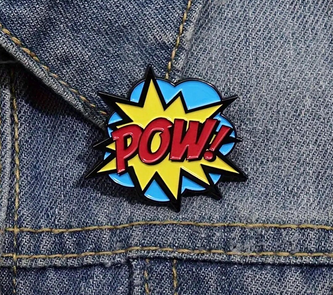 Classic Action POW Enamel Pin - Etsy