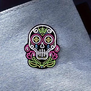 Sugar Skull Enamel Pin