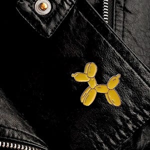 Balloon Dog In Yellow Enamel Pin