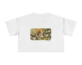 Crop Tee Shirt, Funny Cat T-Shirt, Cute Kitten Tee, Sassy Graphic Tee, Women's Crop Top, Sarcastic cropped Shirt