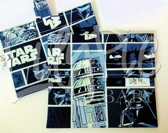 Reusable Sandwich Bag & Reusable Snack Bag in "Star Wars" cotton print - Back to School