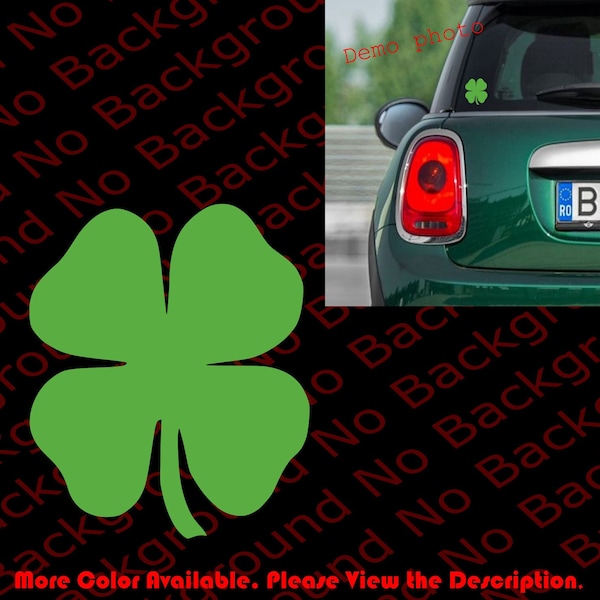 Many Sizes & Colors -  Shamrock Lucky Leaf Clover St Patrick's Day Vinyl Die Cut Funny Decal Racing Fits Mini Cooper Windows Fender RC125