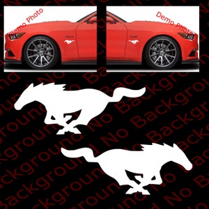 Many Colors- One Pair x Running Horse Vinyl Die Cut No Background Decals Stickers for Mustang Car Truck Car Window/Fender/Bumper FD0012