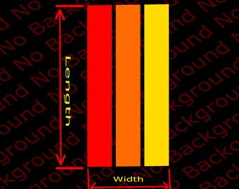 20" x Many Widths - Retro Racing Stripes Vinyl Die Cut Decal Fits Toyota 4Runner Tacoma Tundra **Your Own Trimming May Be Required*** TY009