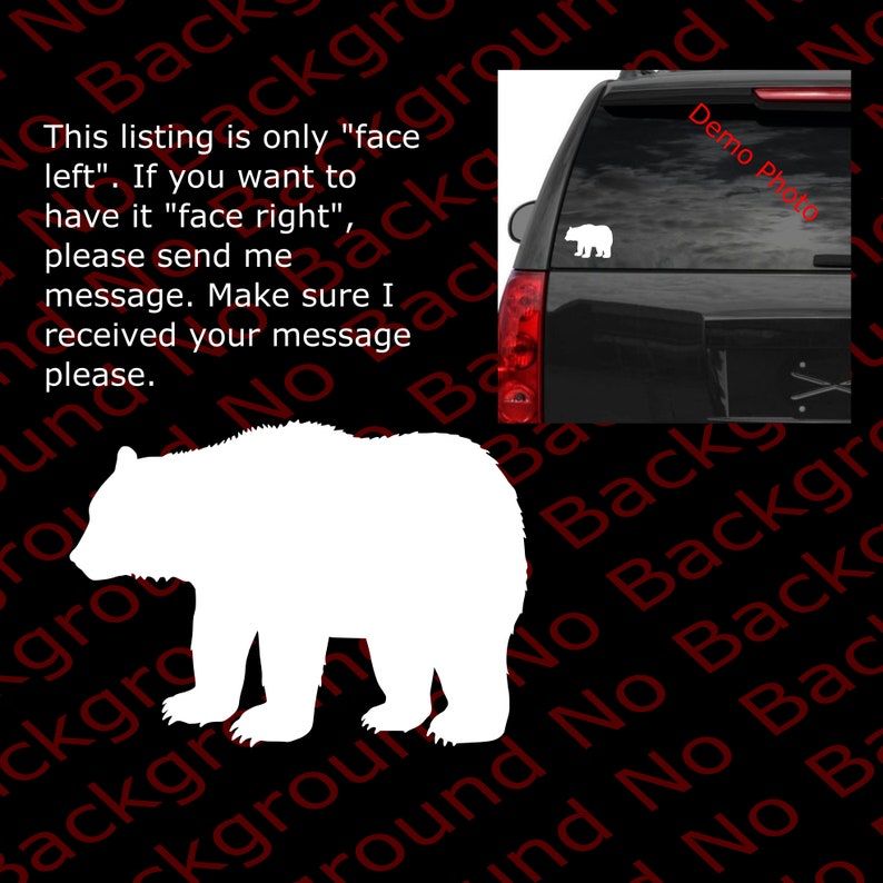 CALIFORNIA BLACK//POLAR BEAR Sticker Grizzly Outdoor Car Window Vinyl Decal AM006