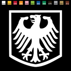 Many Colors -  GERMAN EAGLE FLAG Die Cut Vinyl Decal Car Window/Phone Sticker Silhouette for Mini Bmw Mercedes Benz Euro Germany Car AM004