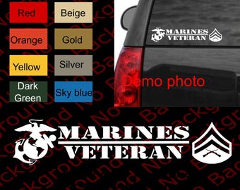 USMC Marines E4 CPL Corporal Veteran EGA Vinyl Decal Die Cut Sticker Eagle, Globe, and Anchor for Semper Fi | Hobbyist License 533-24 AY095