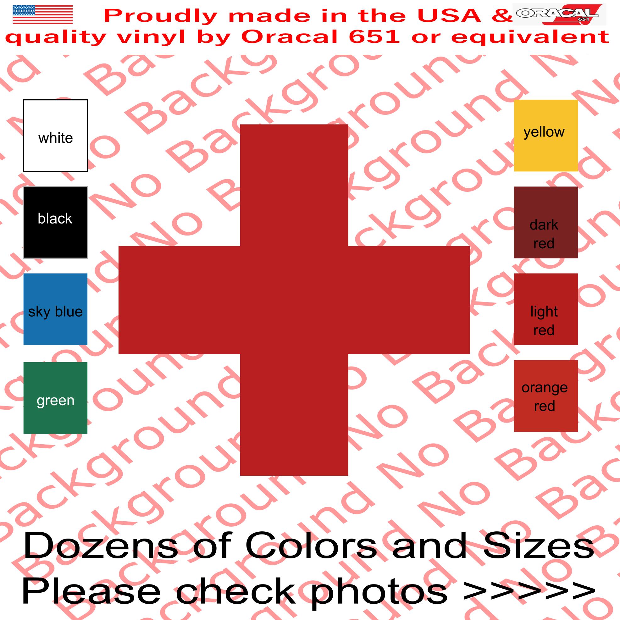 Red Cross Vinyl Die Cut Decal Sticker | Medical First Aid Kits Sign ...